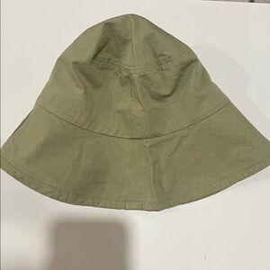 Olive Green , Cream / Light Beige Bucket Hat